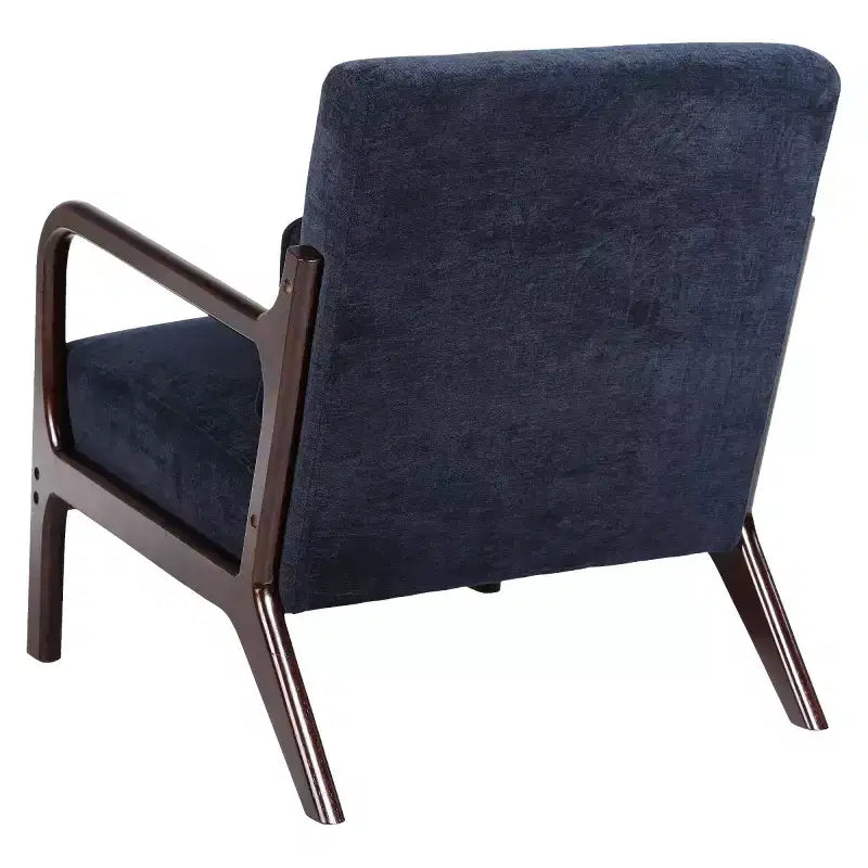 Fauteuil d'appoint moderne avec cadre en bois massif – Chaise d'appoint tapissée élégante