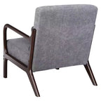 Fauteuil d'appoint moderne avec cadre en bois massif – Chaise d'appoint tapissée élégante