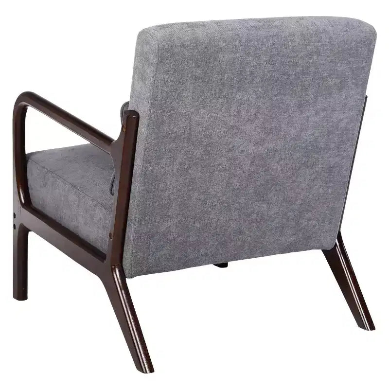 Fauteuil d'appoint moderne avec cadre en bois massif – Chaise d'appoint tapissée élégante