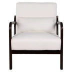 Fauteuil d'appoint moderne avec cadre en bois massif – Chaise d'appoint tapissée élégante