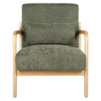 Fauteuil d'appoint moderne avec cadre en bois massif – Chaise d'appoint tapissée élégante