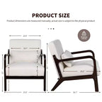 Fauteuil d'appoint moderne avec cadre en bois massif – Chaise d'appoint tapissée élégante