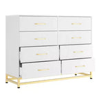 Commode haute à 8 tiroirs de 91,4 cm avec tiroirs à fermeture douce