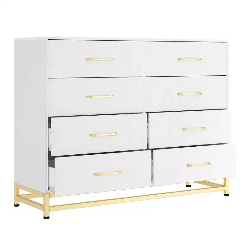 Commode haute à 8 tiroirs de 91,4 cm avec tiroirs à fermeture douce