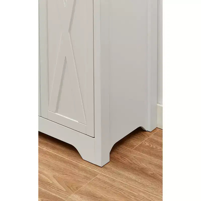Buffet multifonctionnel de 173 cm pour salon – Panneaux de particules et MDF blancs