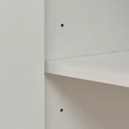 Buffet multifonctionnel de 173 cm pour salon – Panneaux de particules et MDF blancs