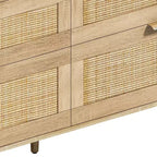 Commode 6 tiroirs en rotin 59" – Armoire de rangement pour vêtements de chambre
