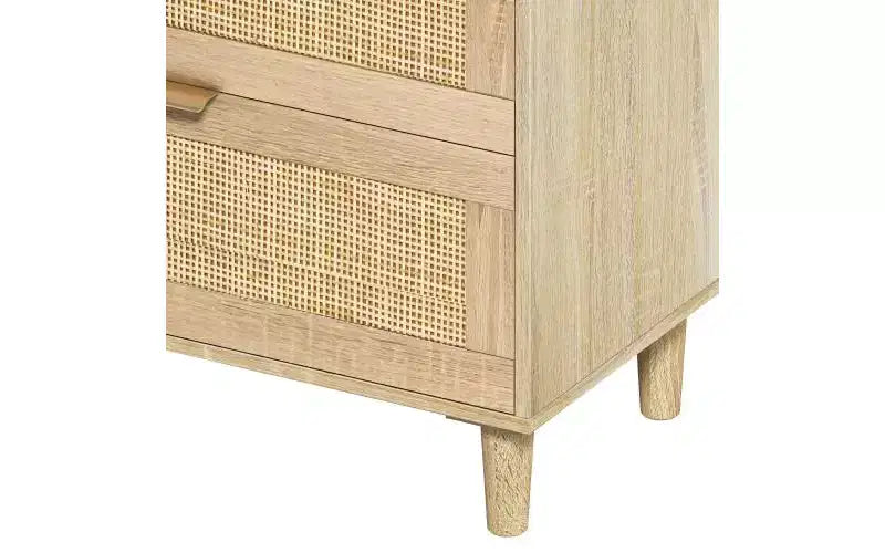 Commode 6 tiroirs en rotin 59" – Armoire de rangement pour vêtements de chambre