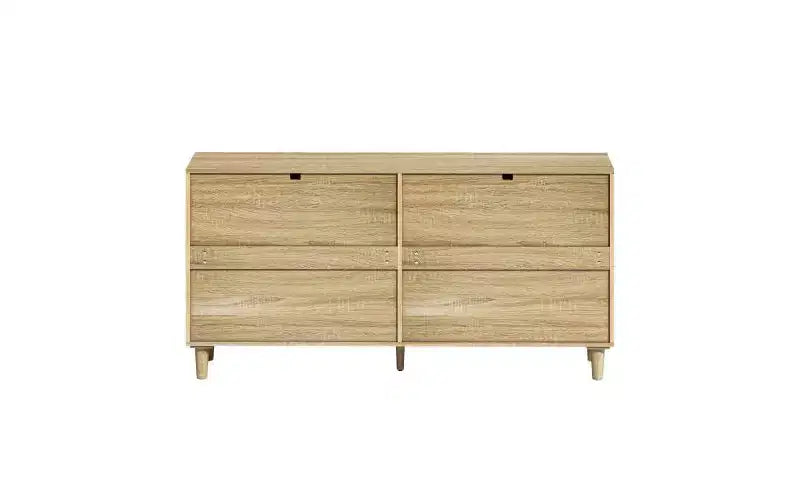 Commode 6 tiroirs en rotin 59" – Armoire de rangement pour vêtements de chambre