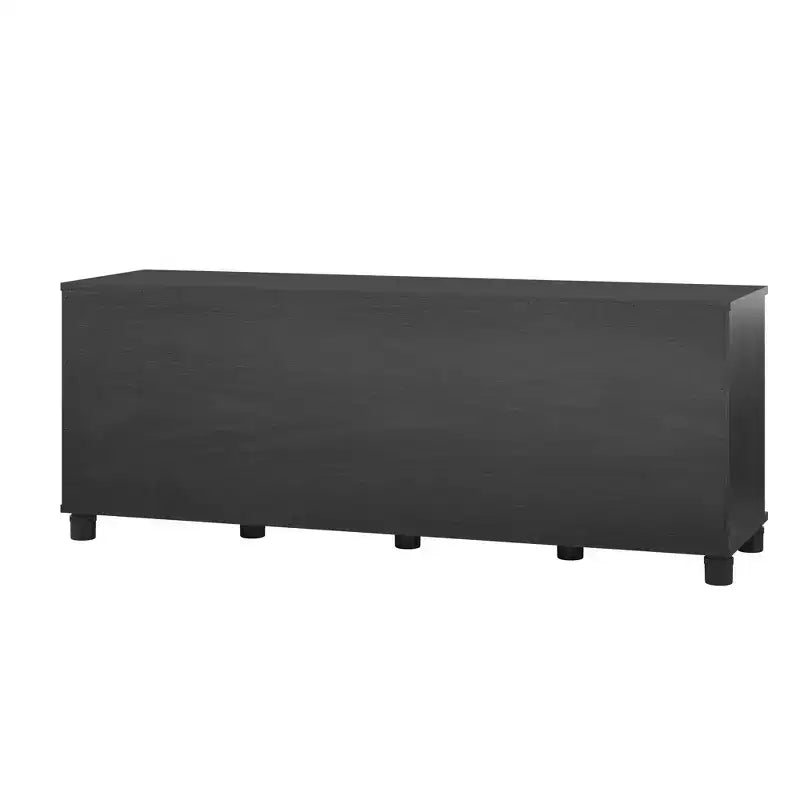 Banc de rangement pour chaussures en bois avec quatre compartiments