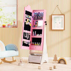 Miroir pleine longueur avec lumières 3 couleurs pour armoire à bijoux pour enfants