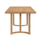 Table à manger rectangulaire moderne en hévéa de 175 cm pour 6 personnes