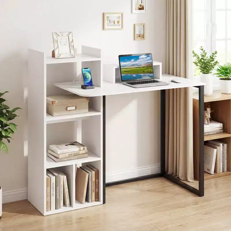 Bureau d'étude informatique de 110,5 cm avec station de charge intégrée