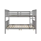 Lit superposé en bois double sur double moderne – Convertible en 2 lits séparés