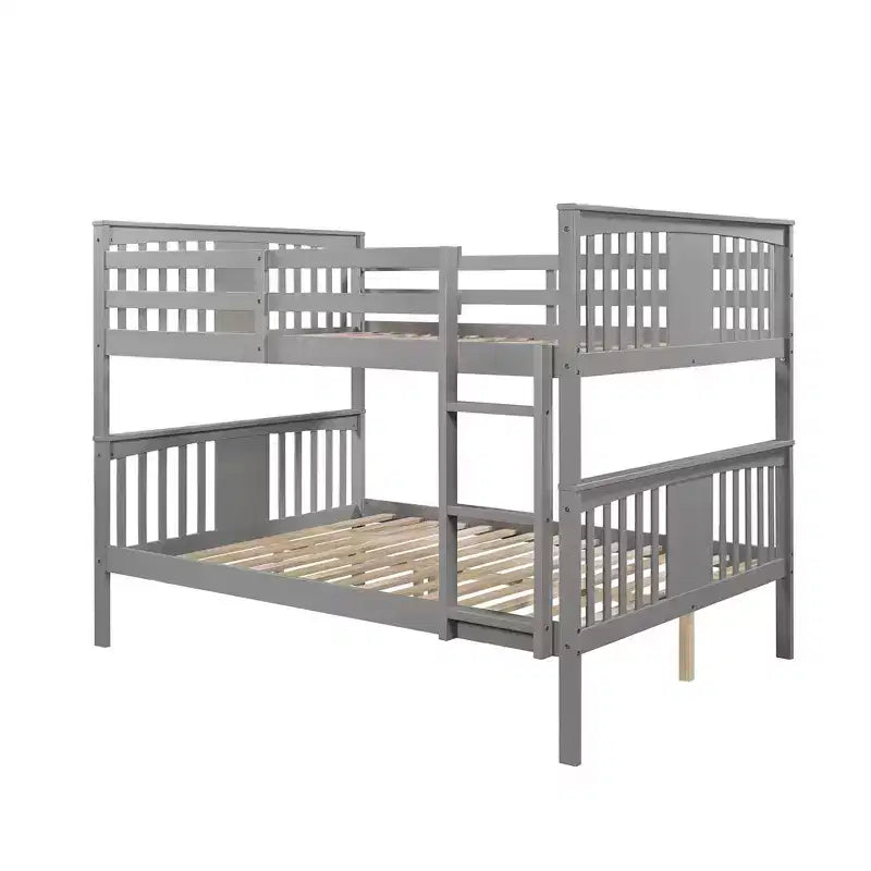 Lit superposé en bois double sur double moderne – Convertible en 2 lits séparés