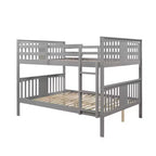 Lit superposé en bois double sur double moderne – Convertible en 2 lits séparés