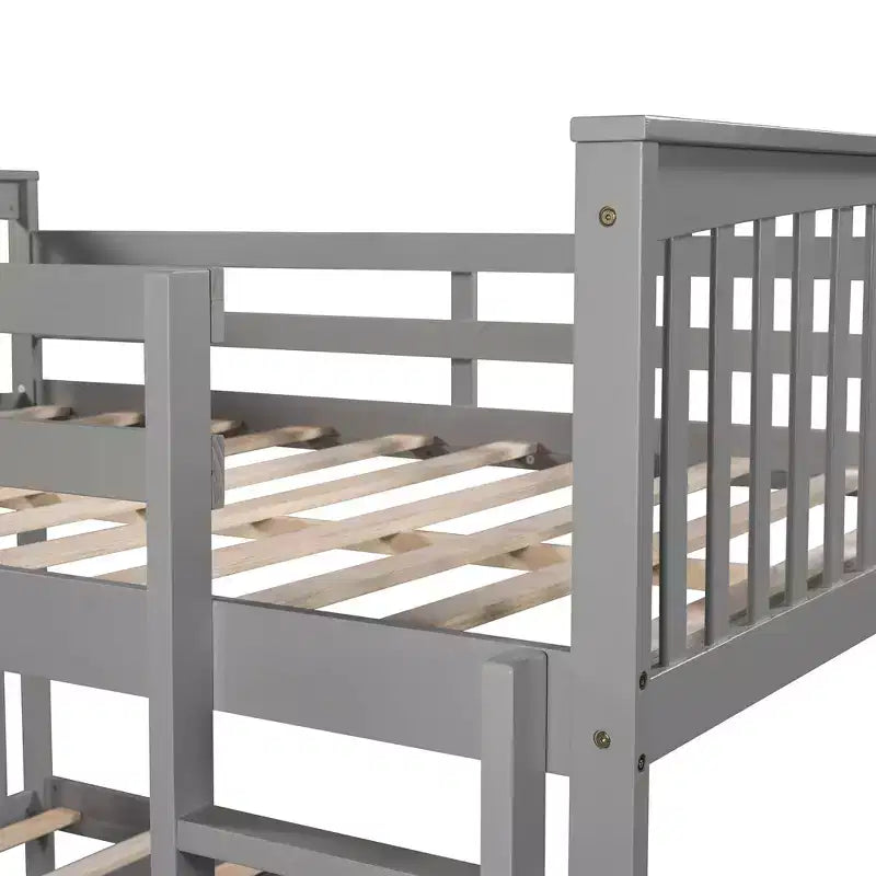 Lit superposé en bois double sur double moderne – Convertible en 2 lits séparés