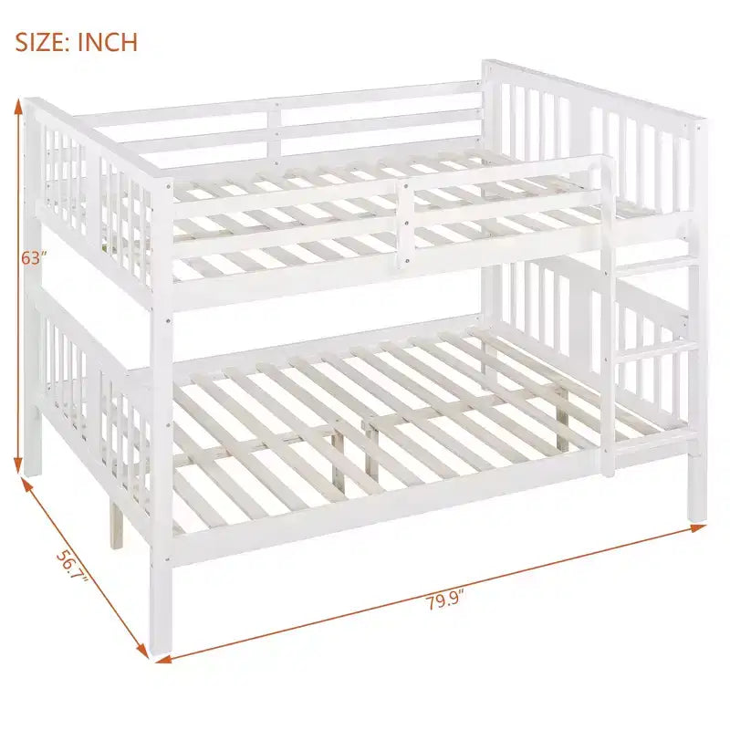 Lit superposé en bois double sur double moderne – Convertible en 2 lits séparés