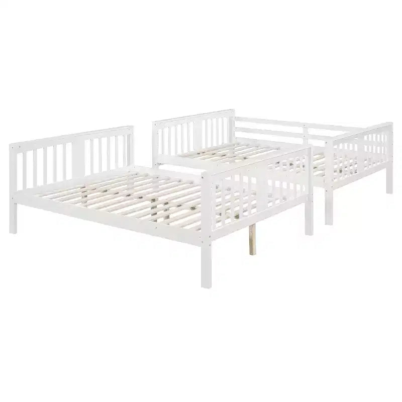 Lit superposé en bois double sur double moderne – Convertible en 2 lits séparés