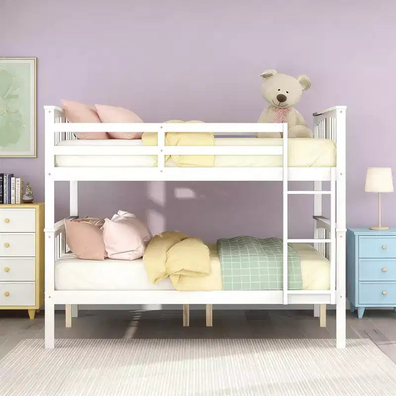Lit superposé en bois double sur double moderne – Convertible en 2 lits séparés