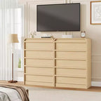 Commode en bois à 5 tiroirs avec design incurvé – Organisateur de rangement