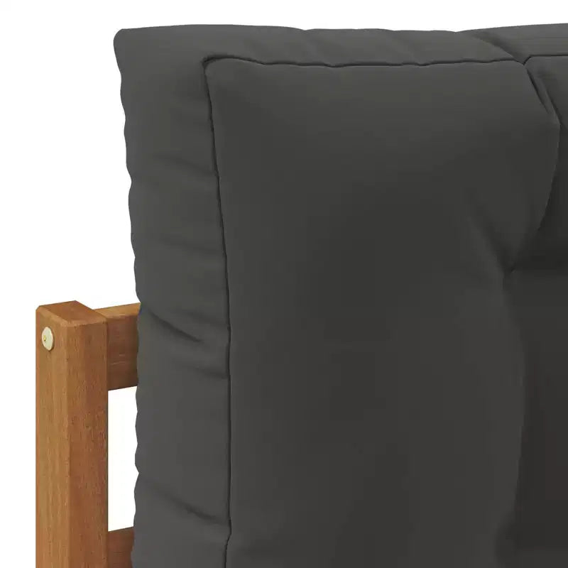 Canapé d'angle d'extérieur en bois d'acacia massif – Finition naturelle