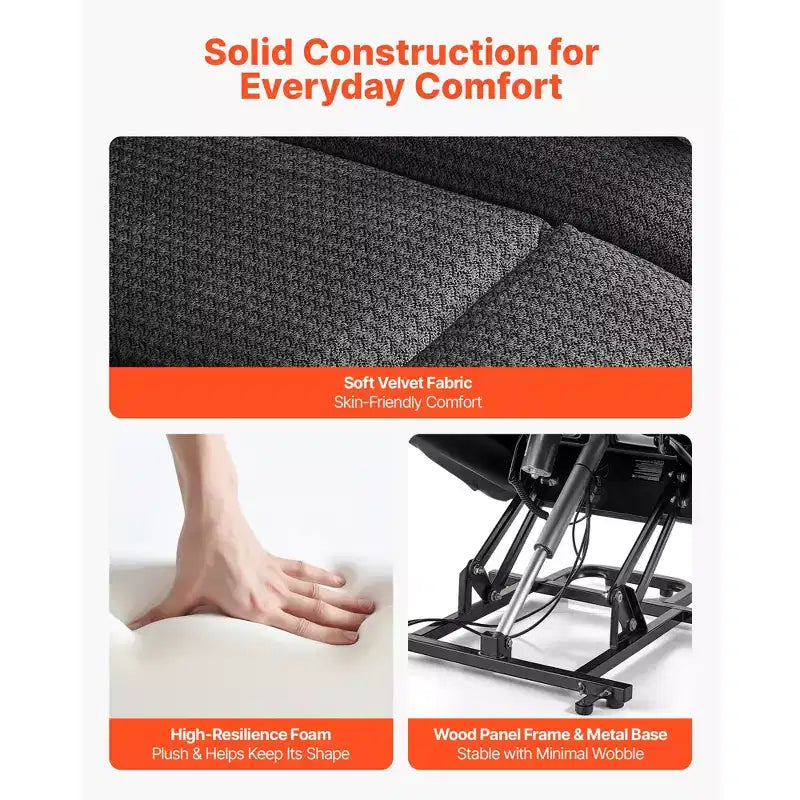 Fauteuil Inclinable Releveur Électrique – Fauteuil Releveur Électrique Grande Taille à Deux Moteurs