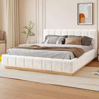 Cadre de lit plateforme Queen/King – Design bas rembourré en Boucle