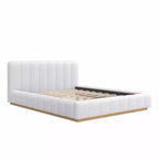 Cadre de lit plateforme Queen/King – Design bas rembourré en Boucle