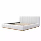 Cadre de lit plateforme Queen/King – Design bas rembourré en Boucle