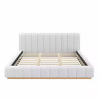 Cadre de lit plateforme Queen/King – Design bas rembourré en Boucle