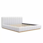 Cadre de lit plateforme Queen/King – Design bas rembourré en Boucle
