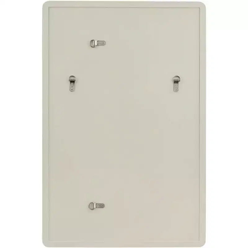 Miroir mural rectangulaire pour coiffeuse – Verre biseauté moderne, cadre doré beige mat