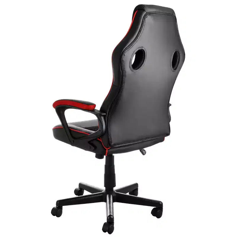 Fauteuil de bureau à dossier haut réglable en similicuir avec maille et tissu