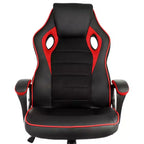 Fauteuil de bureau à dossier haut réglable en similicuir avec maille et tissu