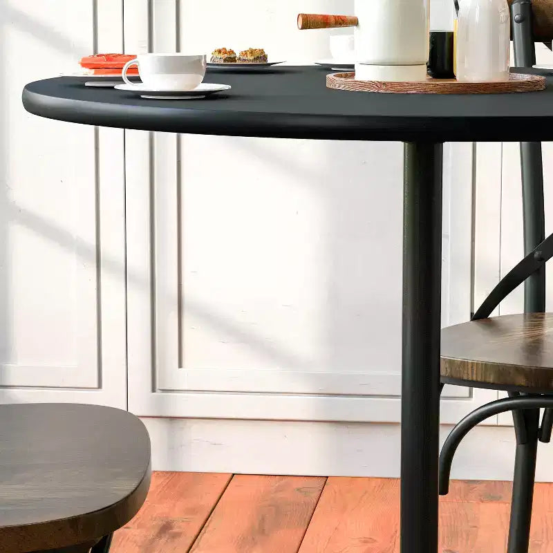 Table cocktail ronde en bois de 30 po – Disponible avec des fûts de 30 po et 42 po de hauteur