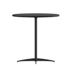 Table cocktail ronde en bois de 30 po – Disponible avec des fûts de 30 po et 42 po de hauteur