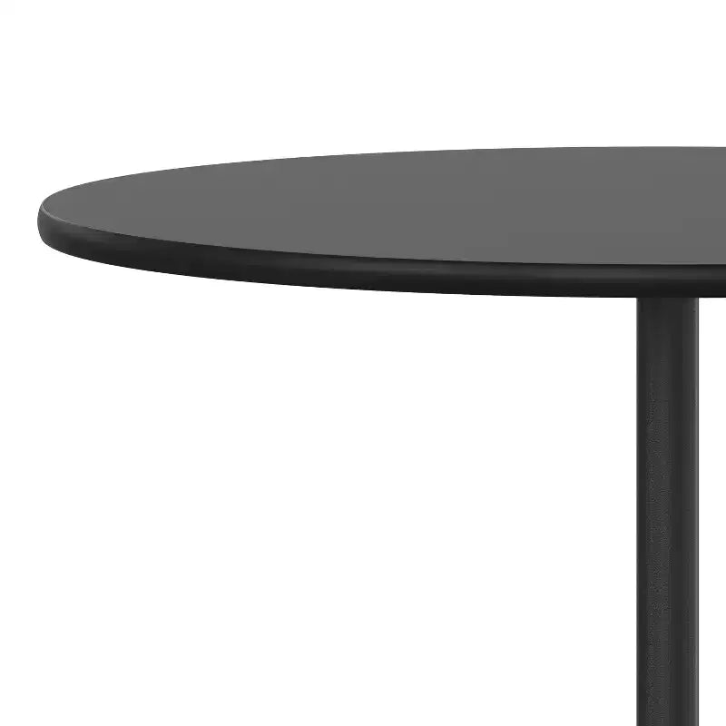 Table cocktail ronde en bois de 30 po – Disponible avec des fûts de 30 po et 42 po de hauteur