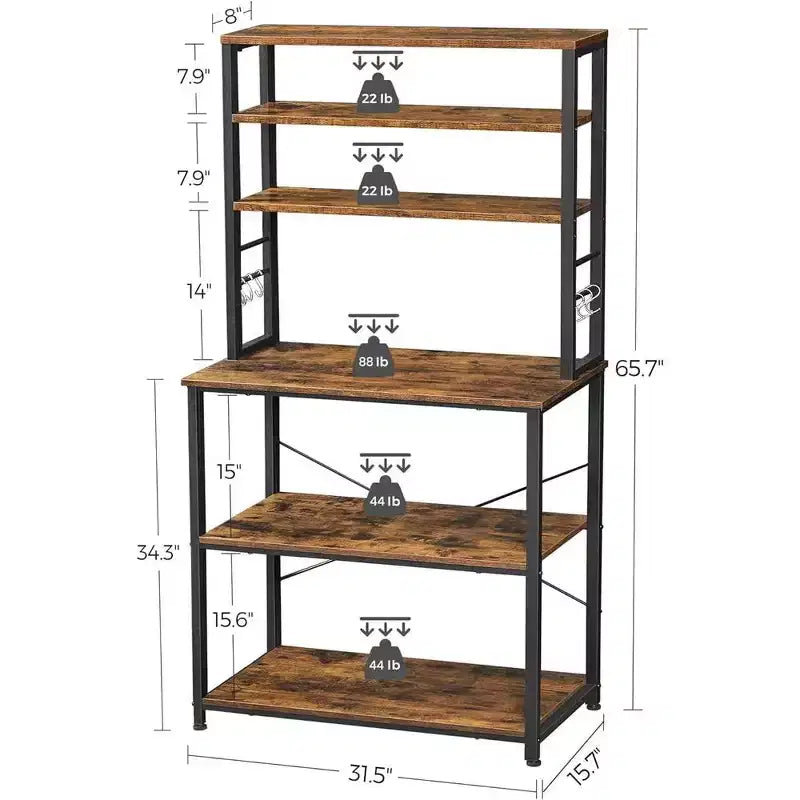 Étagère de Boulanger - Support de Four à Micro-ondes – Étagère Haute de Rangement de Cuisine