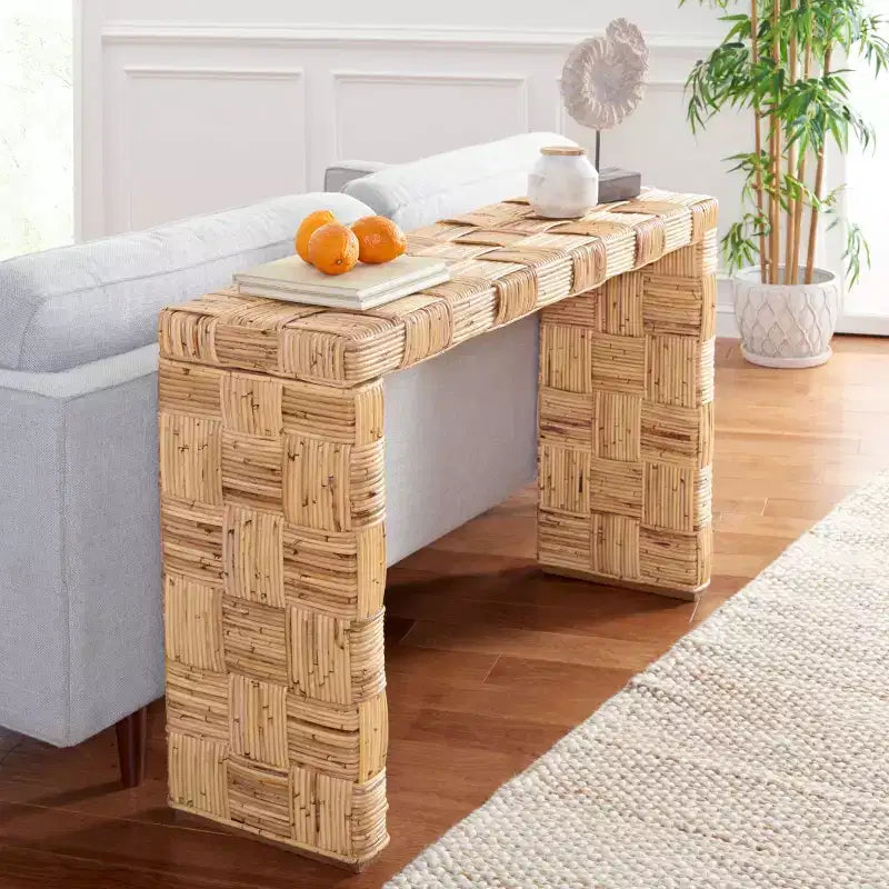 Console moderne avec étagère ouverte – Design épuré pour entrée